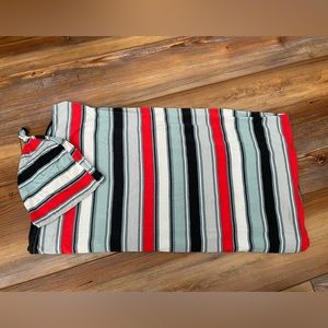 Little Sleepies Winter Stripe Swaddle and hat